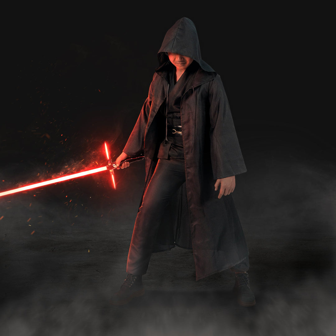 Red Metallic Robe Cosplay Dark Hooded Cosplay Robes – Saber Council